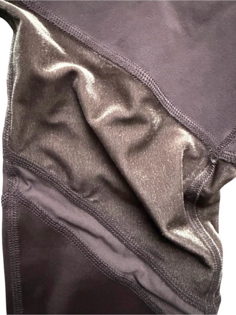 ALO Yoga Women's Colorblock Mesh Leggings in Plum and Taupe